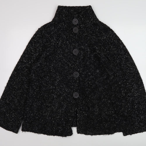 BHS Women's Black Cape Style Long Sleeve Jumper