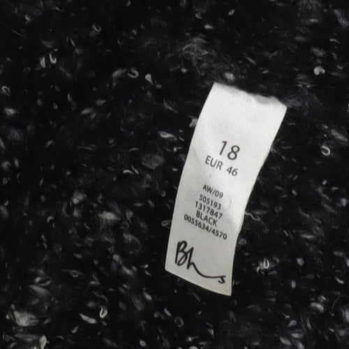 BHS Women's Black Cape Style Long Sleeve Jumper