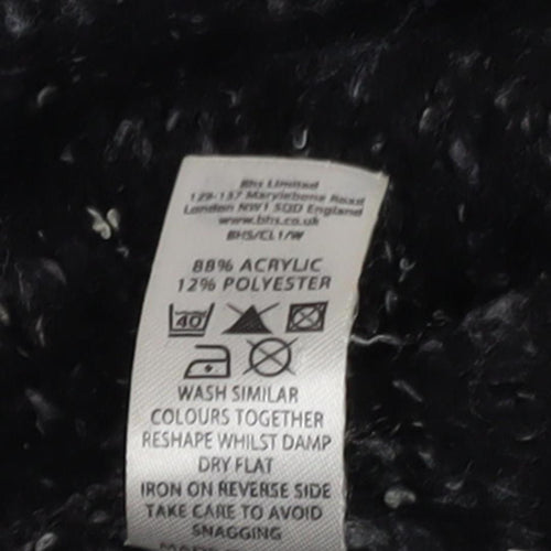 BHS Women's Black Cape Style Long Sleeve Jumper