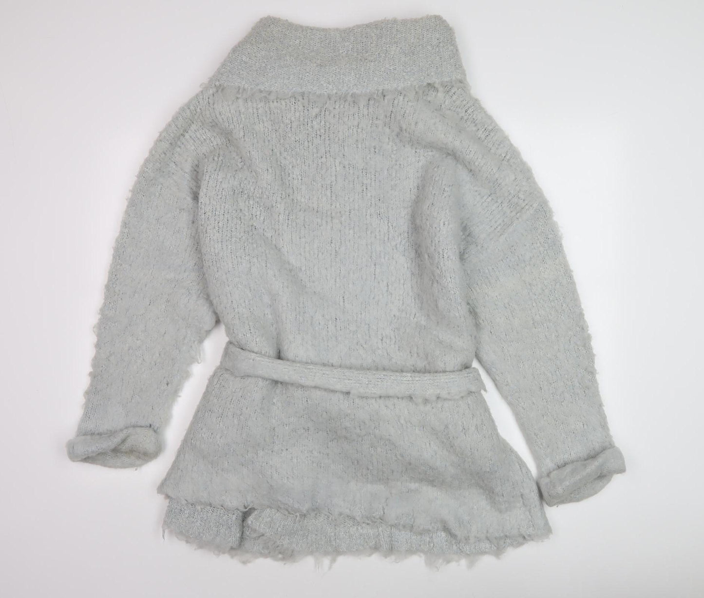 Vila Women's Grey Belted Cardigan, Size M