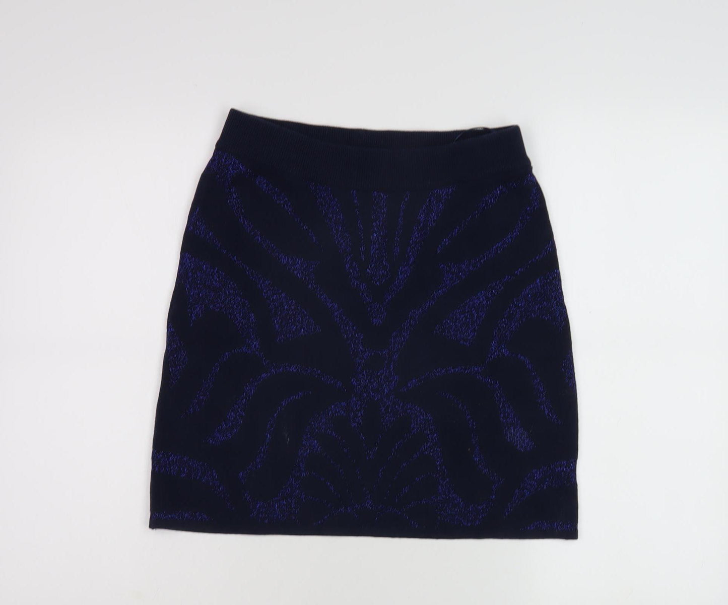 Soaked in Luxury Women's Blue Geometric Skirt