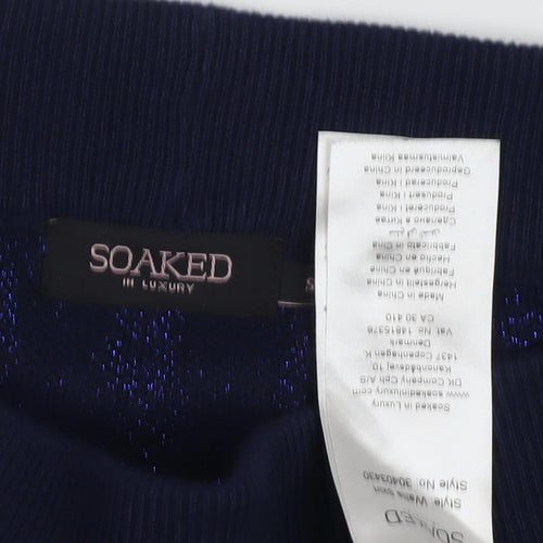 Soaked in Luxury Women's Blue Geometric Skirt