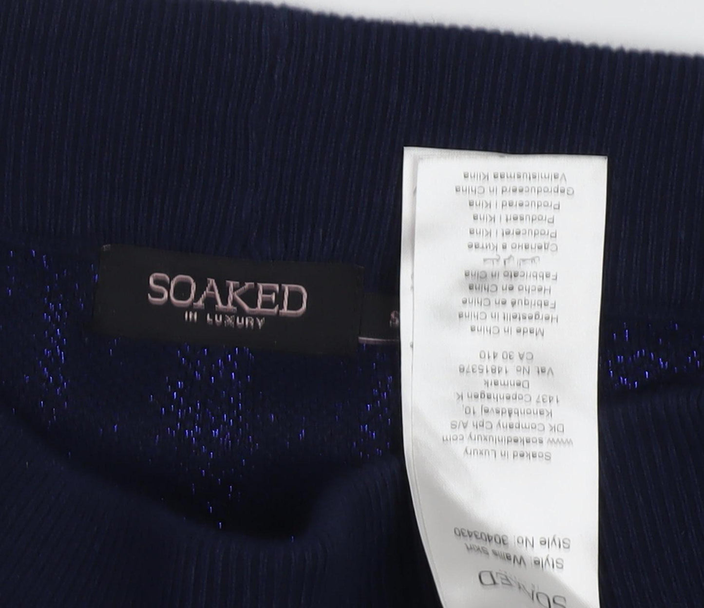 Soaked in Luxury Women's Blue Geometric Skirt