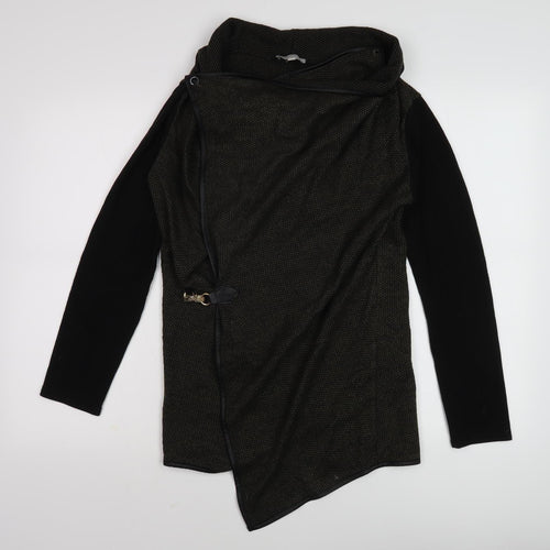 Apricot Women's Black Wrap Jumper, Size S, Casual Knit