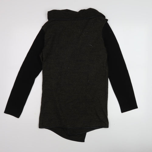 Apricot Women's Black Wrap Jumper, Size S, Casual Knit