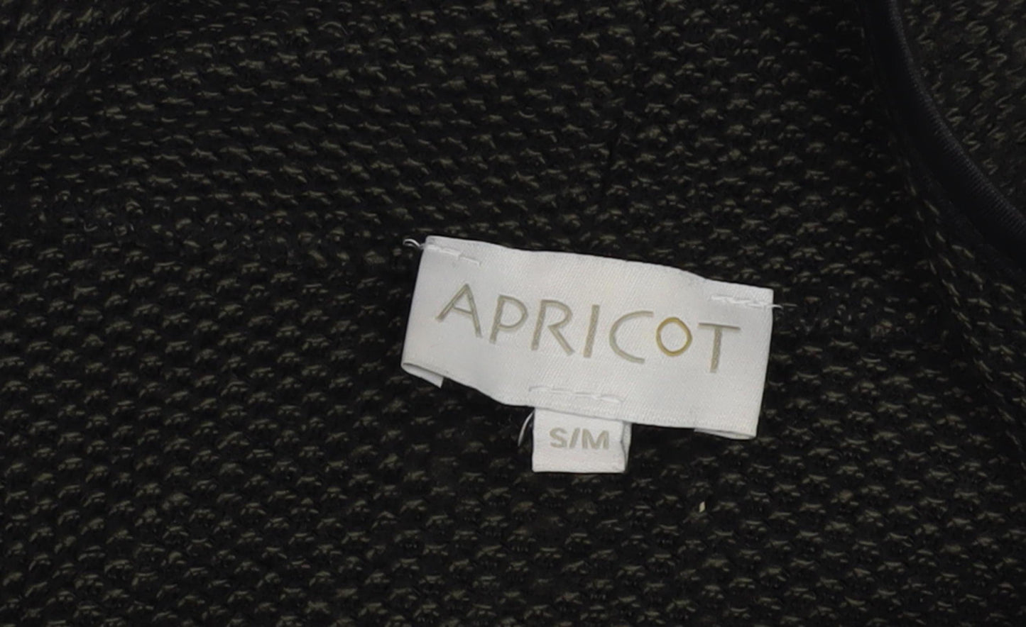 Apricot Women's Black Wrap Jumper, Size S, Casual Knit