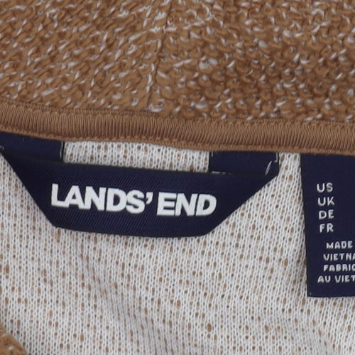 Lands' End Women's Brown Cowl Neck Pullover Jumper L
