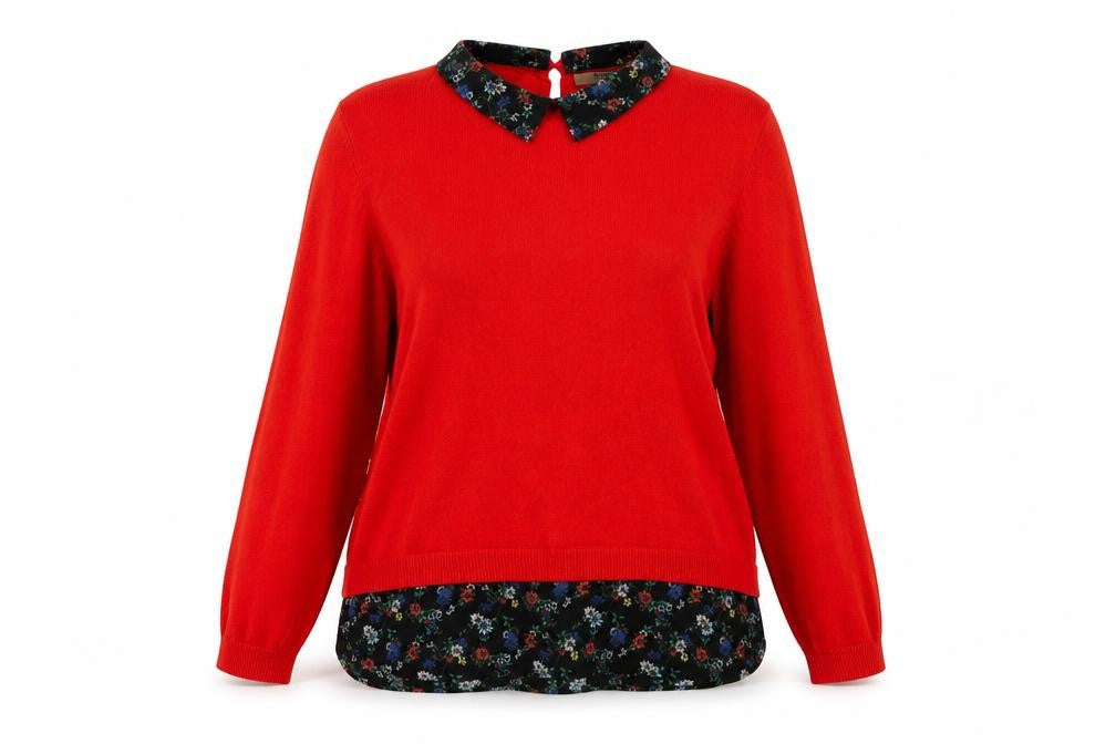Oasis Women's Red Pullover Jumper, Size L, Casual