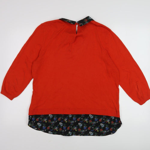 Oasis Women's Red Pullover Jumper, Size L, Casual