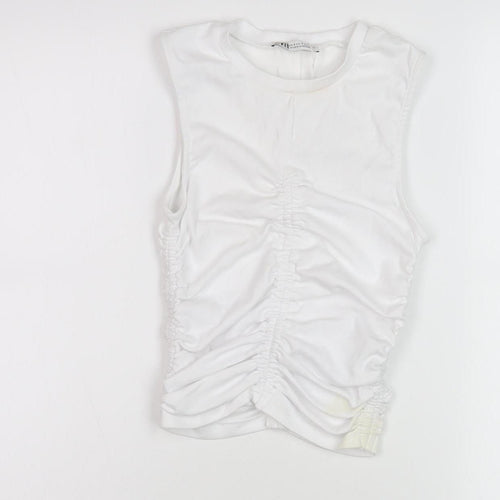 Zara Women’s White Basic Tank Top, Size S