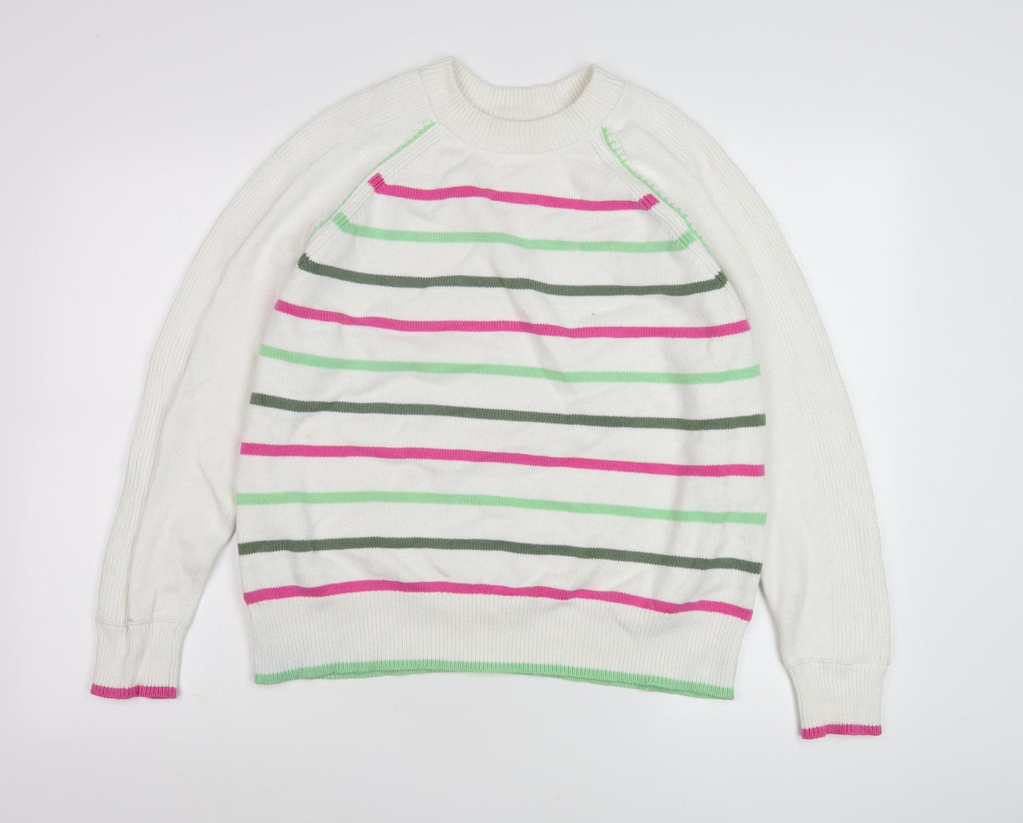 Marks and Spencer Women's Multicoloured Striped Pullover M
