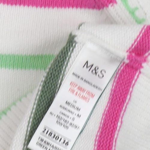 Marks and Spencer Women's Multicoloured Striped Pullover M
