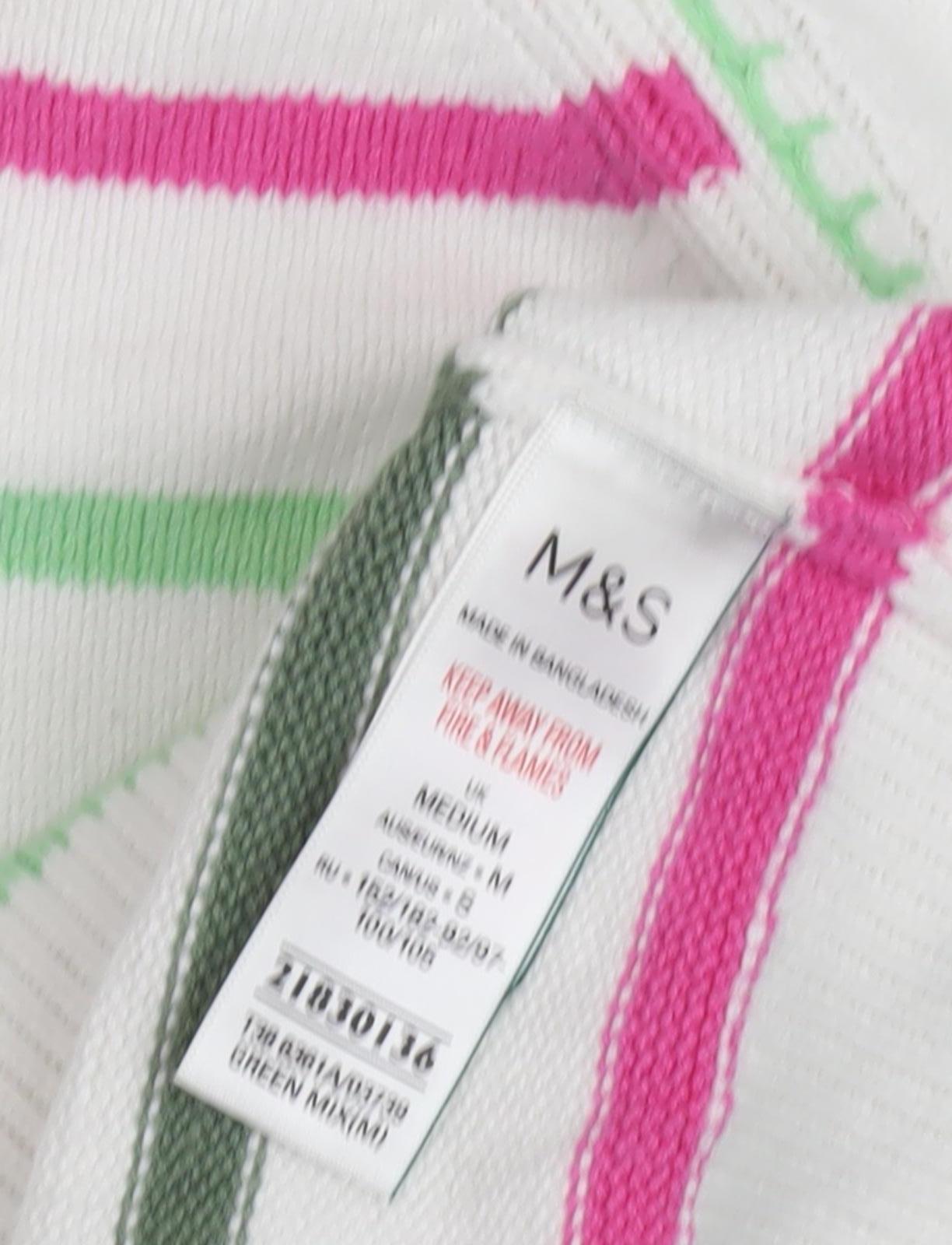 Marks and Spencer Women's Multicoloured Striped Pullover M