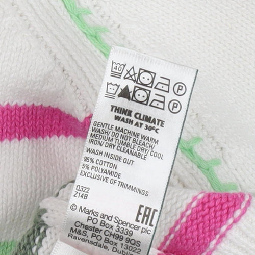 Marks and Spencer Women's Multicoloured Striped Pullover M