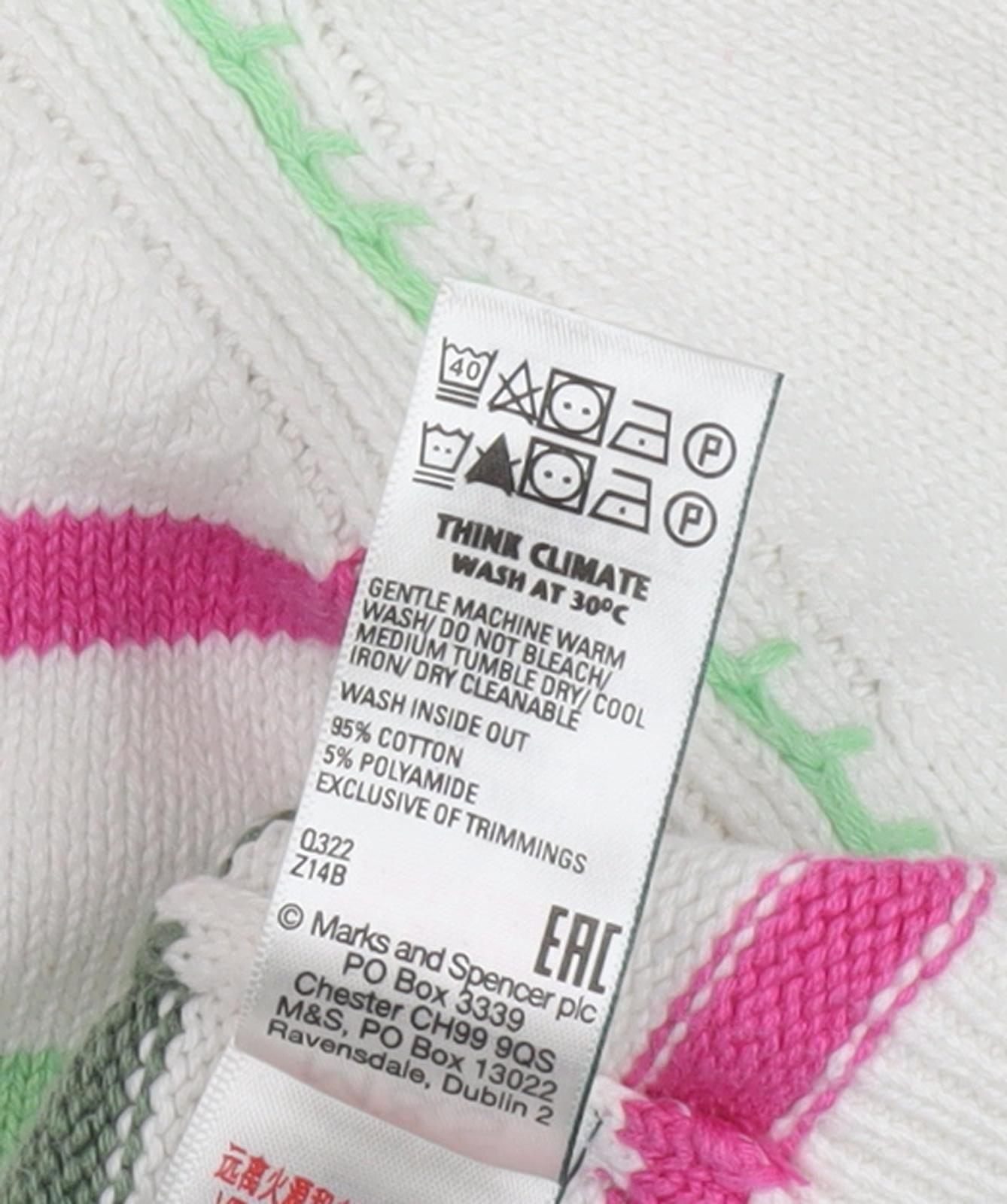 Marks and Spencer Women's Multicoloured Striped Pullover M