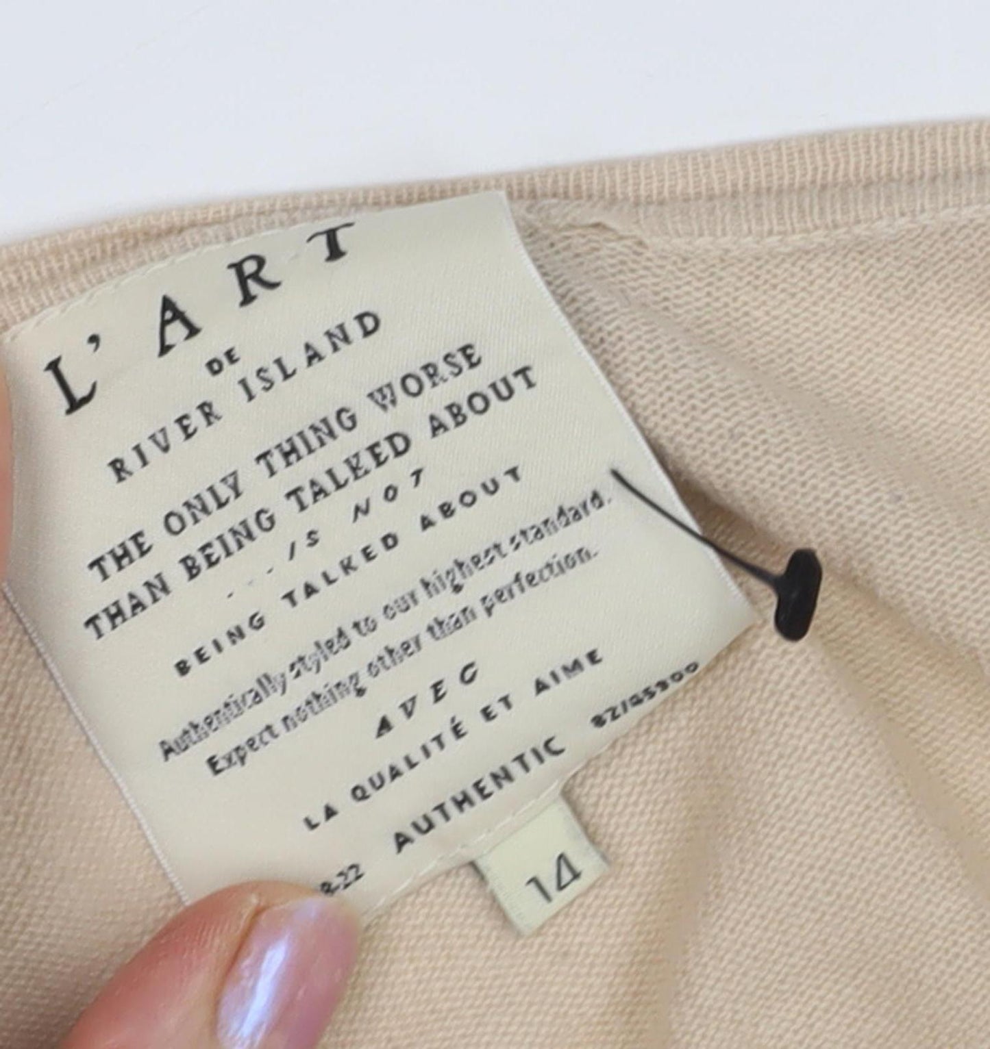 River Island Women's Beige Cardigan Size 14