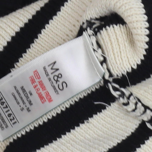 Marks and Spencer Women's Ivory Striped Cardigan M