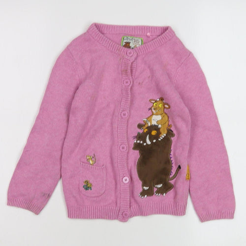 The Gruffalo Girls Pink Cardigan 4-5 Years, Animal Theme