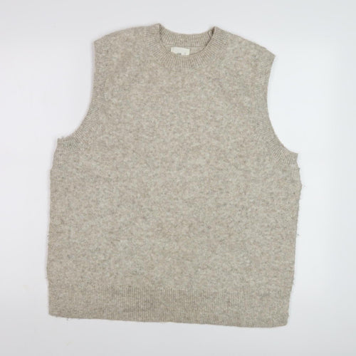H&M Women's Beige Wool Blend Sleeveless Vest S