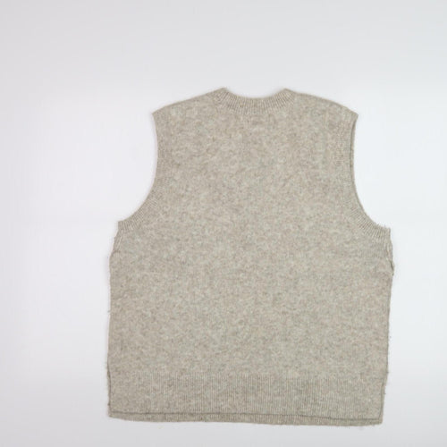 H&M Women's Beige Wool Blend Sleeveless Vest S