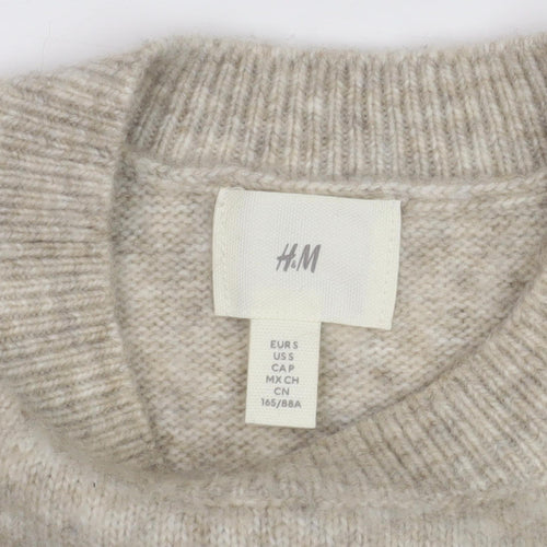 H&M Women's Beige Wool Blend Sleeveless Vest S