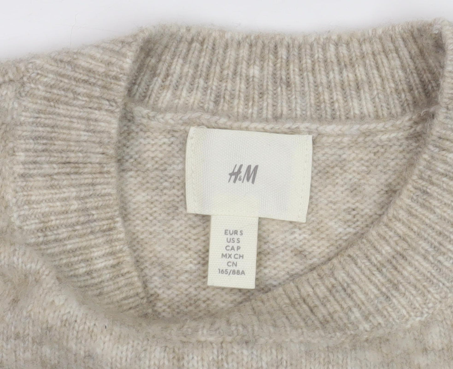 H&M Women's Beige Wool Blend Sleeveless Vest S