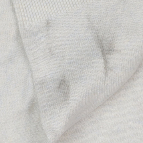 Marks and Spencer Women's Ivory Crew Neck Jumper - Size S