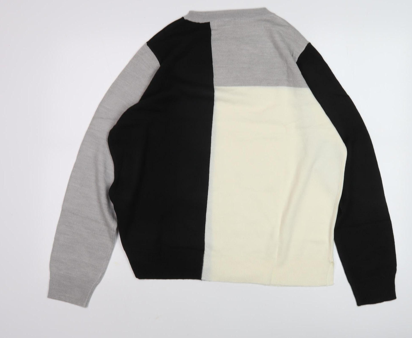 Marks and Spencer Women's Jumper, Black Grey Ivory, Size 14