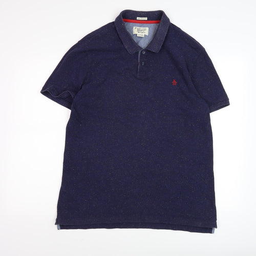 Original Penguin Men's Blue Slim Fit Polo Shirt XL
