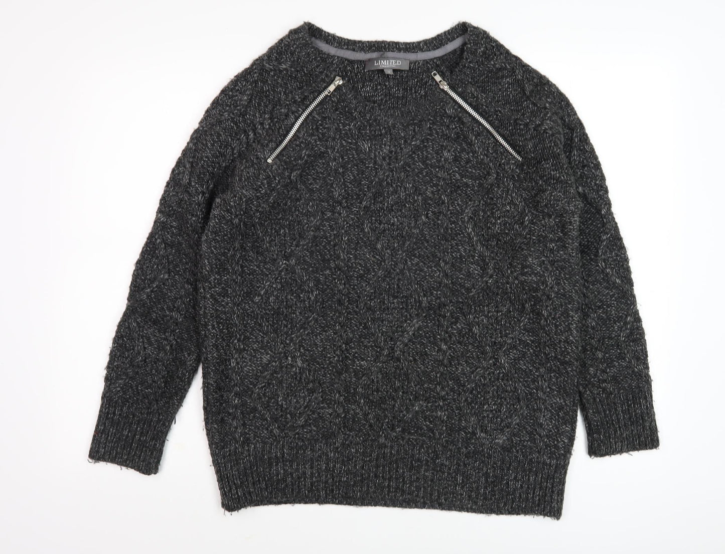 Marks and Spencer Women's Black Crew Neck Pullover Jumper M