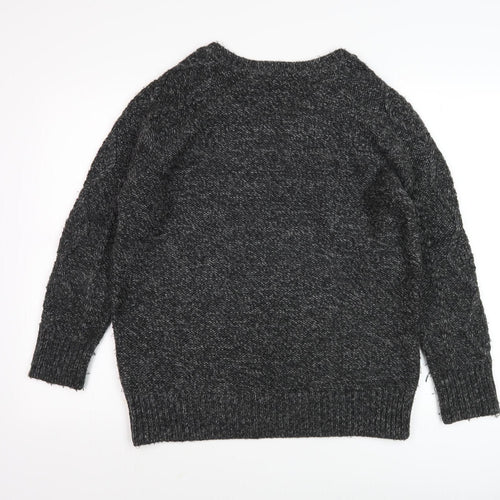 Marks and Spencer Women's Black Crew Neck Pullover Jumper M