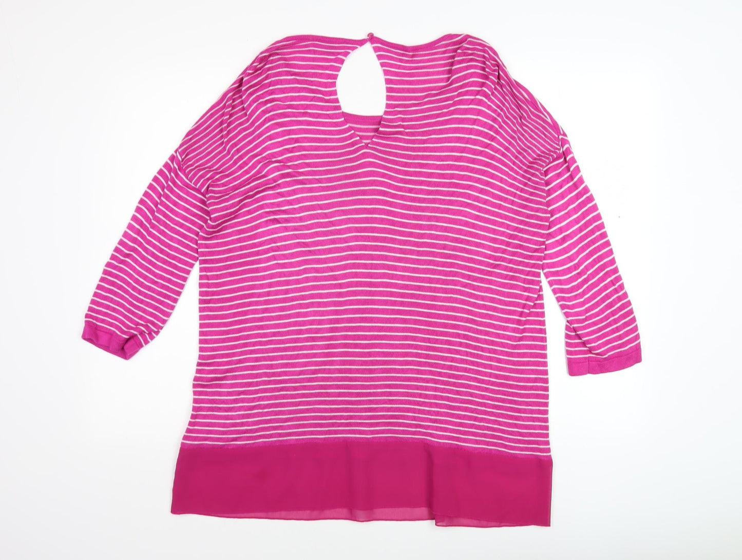 Casamia Women's Pink Striped Tunic, Size M