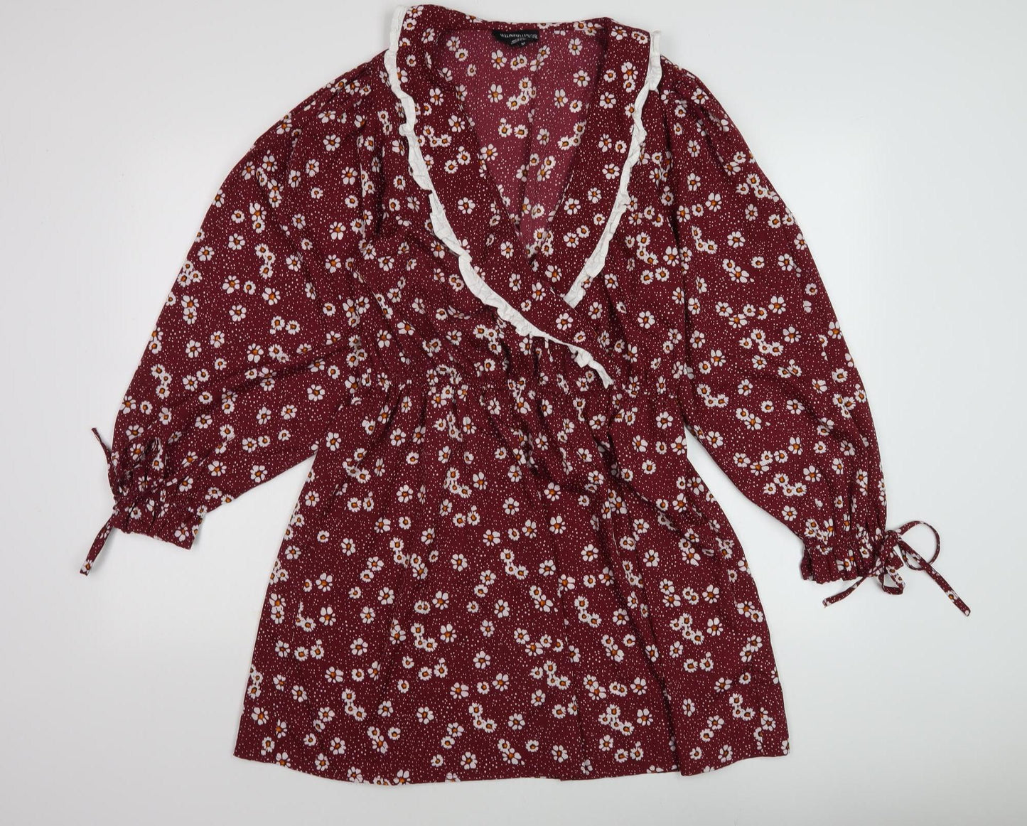 Wednesday's Girl Women's Multicoloured Floral Wrap Dress M