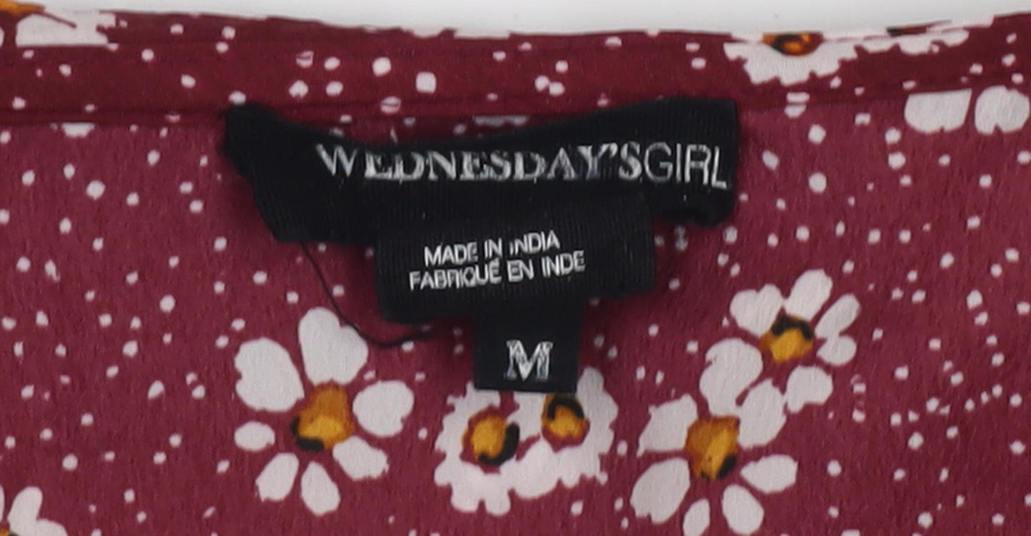 Wednesday's Girl Women's Multicoloured Floral Wrap Dress M