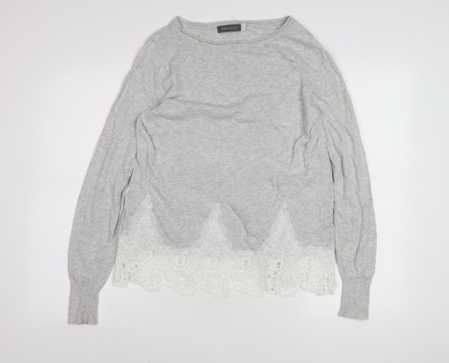 Mint Velvet Women's Grey Pullover Jumper Size 10