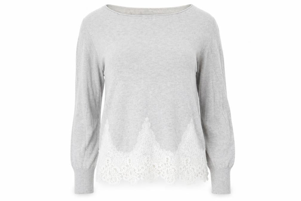 Front view of Mint Velvet Women's Grey jumper, size 10