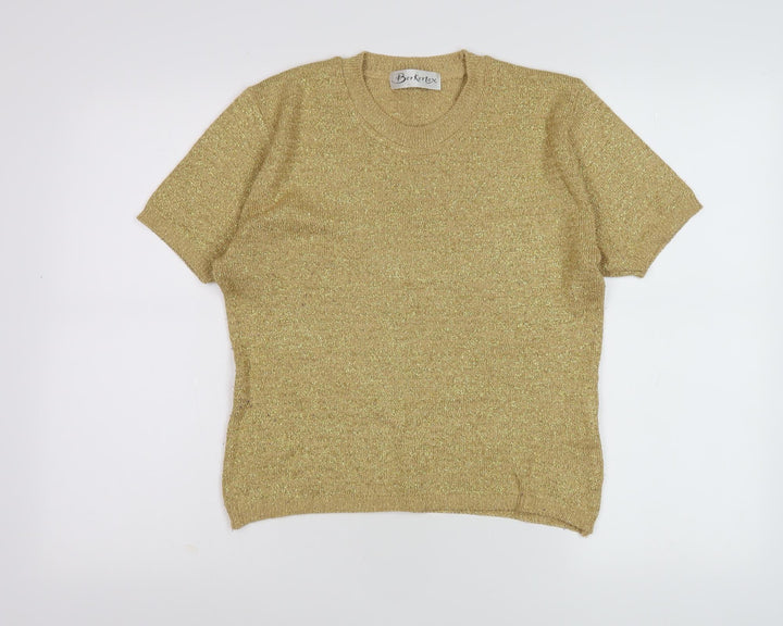 Berketex Women's Gold Pullover, Size 14-16, Vintage