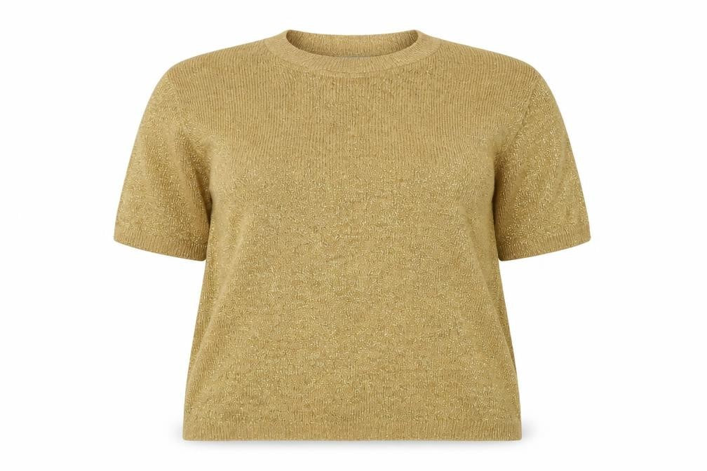 Front view of Berketex Women's Gold Pullover, size 14-16, Vintage