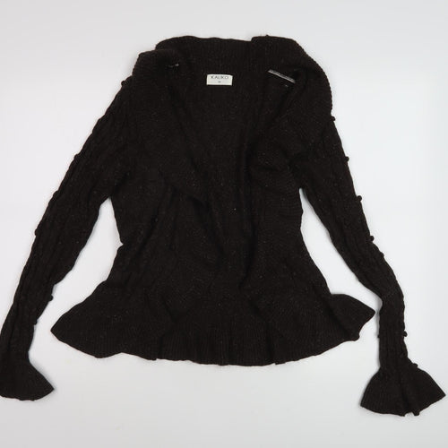 Kaliko Women's Black Cable-Knit Jumper Size 12