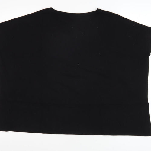 COS Women's Black Crew Neck Top Size S Regular Fit