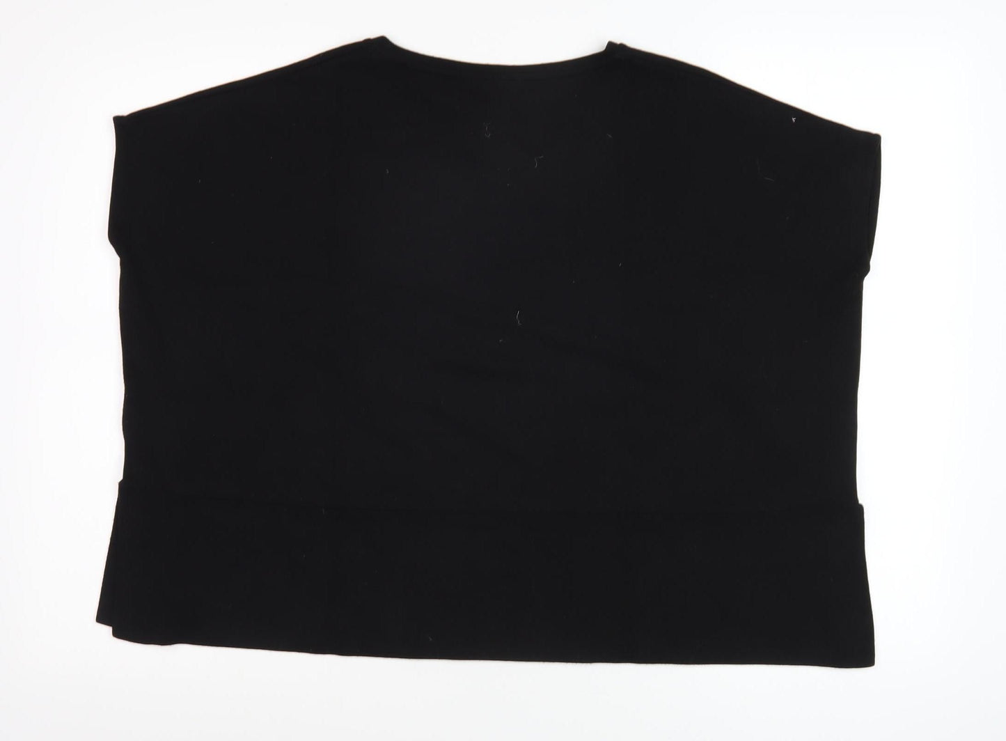 COS Women's Black Crew Neck Top Size S Regular Fit