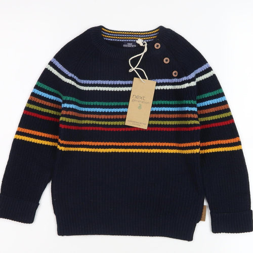 Next Boys Multicoloured Striped Pullover 2-3 Years