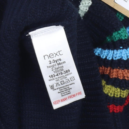 Next Boys Multicoloured Striped Pullover 2-3 Years