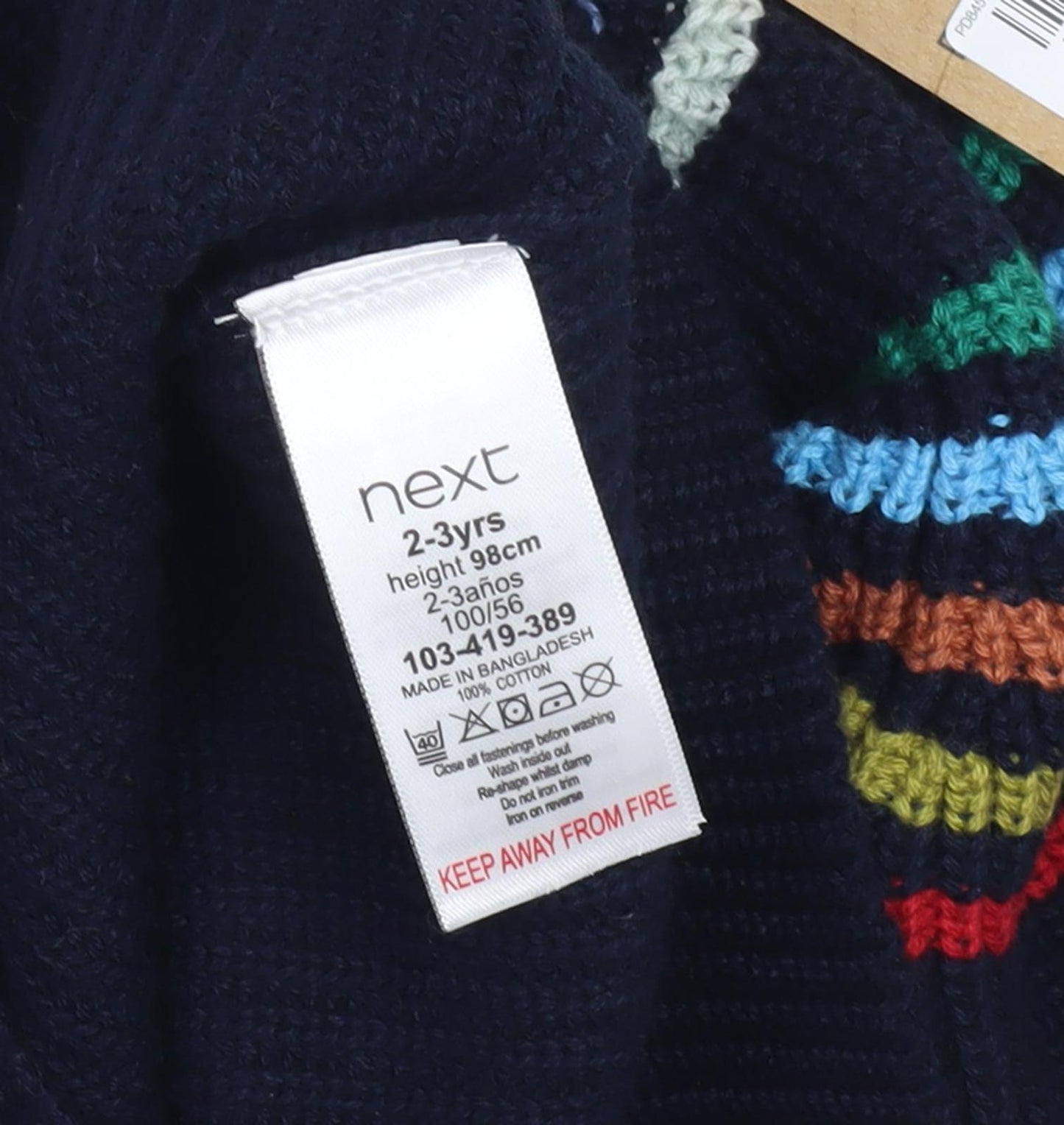 Next Boys Multicoloured Striped Pullover 2-3 Years