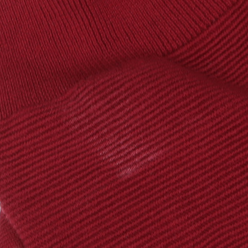 Zara Men's Red Crew Neck Jumper - Long Sleeve Cotton