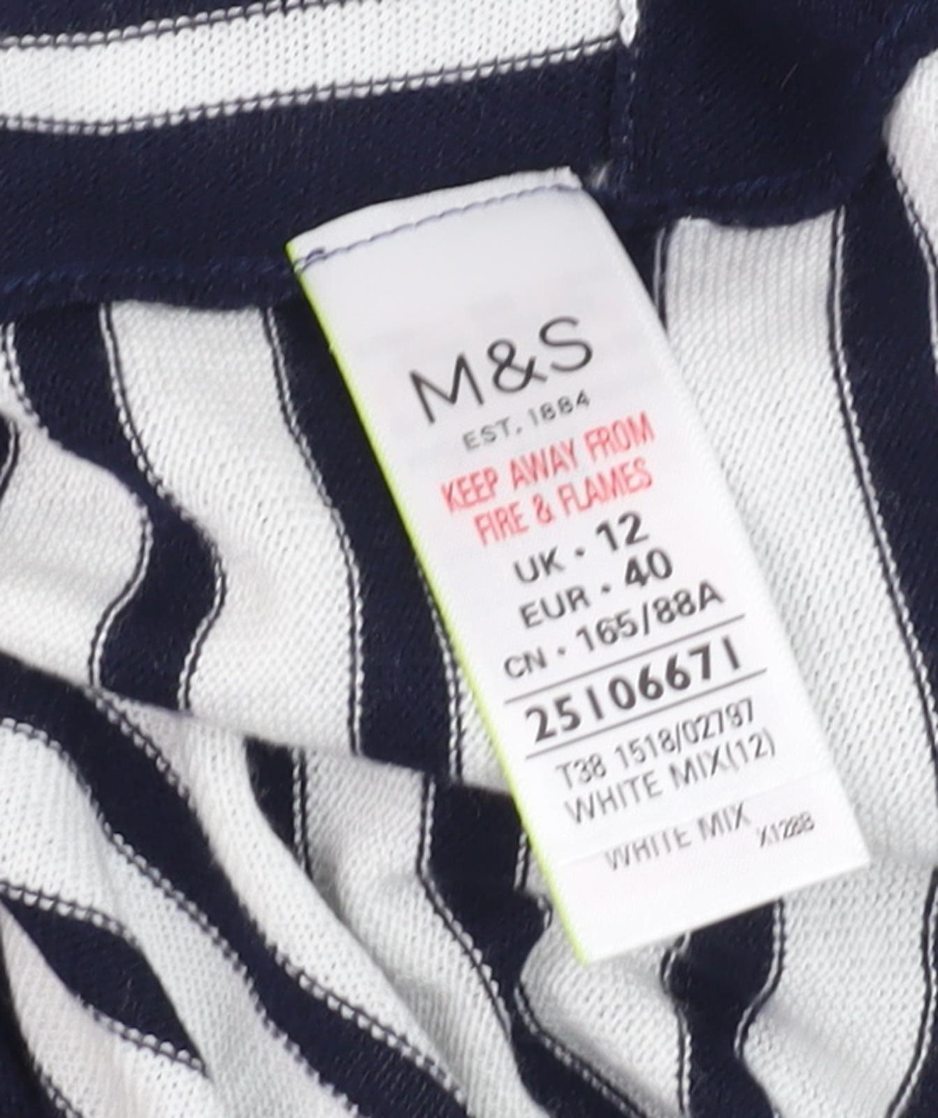 Marks and Spencer Women's Sleeveless Stripe Pullover Jumper