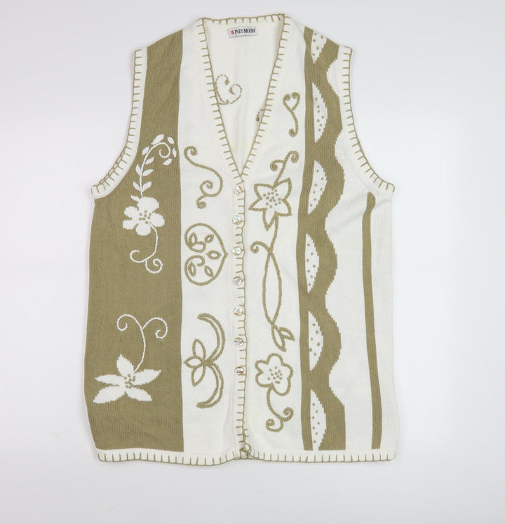 Windsmoor Women's Multicoloured V-Neck Vest - Size S