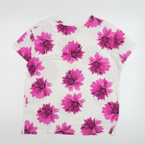 Marks and Spencer Women's Multicoloured Floral T-Shirt, Size 14