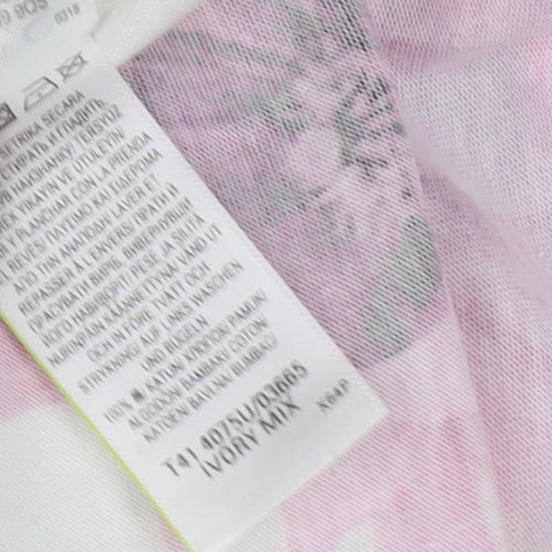 Marks and Spencer Women's Multicoloured Floral T-Shirt, Size 14
