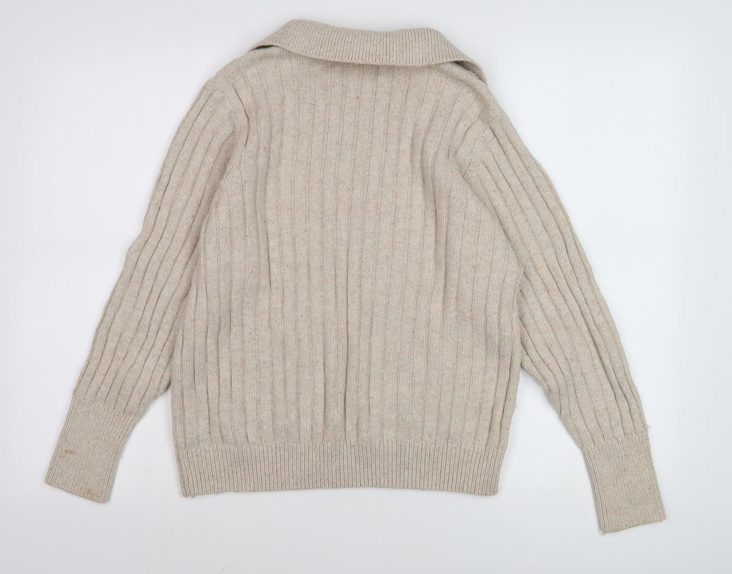 Per Una Women's Beige Collared Pullover M